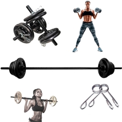 Kit Body Pump - Barra + 10 Kg De Anilhas Emborrachadas - comprar online