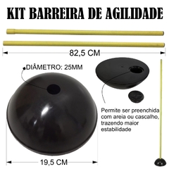 Kit Com 10 Estacas De Agilidade Com Base 1,60 Barato - comprar online