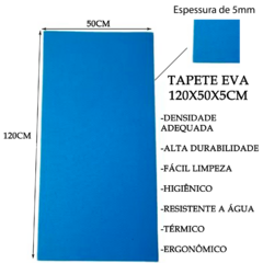 Imagem do Tapete 1,20mt + Faixa Elástica Média + Mini Band Média + Bola Suiça 55