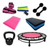 Kit Aeróbico Jump + Colchonete + Step + Band + Halter + Cane