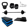 Kit Aeróbico Fitness + Kit Body Pump 16kg + Step + Colchonet - 2x5kg + 2x3kg