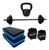 Kit Aeróbico Fitness Ginástica + Kit Body Pump 20kg