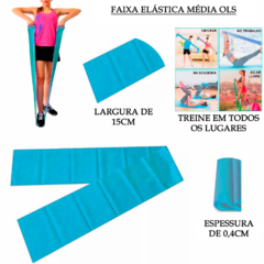 Faixa Elástica Thera Band Fisioterapia Média 1,5 Metro - comprar online