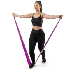 Kit Faixa Elástica Com 4 Intensidades Tipo Thera Band 1,50mt - cheers Fitness