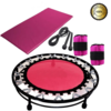 Kit Ginástica Rosa - Jump + Colchonete + Caneleira 5Kg