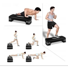 Kit 3 Step Polietileno Altura Ajustável Academia Exercícios - Cheers Fitness