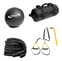 Power Bag 10 Kg + Wall Bal 06 Kg + Corda Naval + F.suspensa