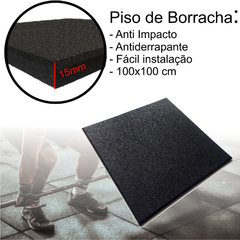 Kit 3 Piso Emborrachado Academia E Studio 100x100 15mm - 3m2 - comprar online