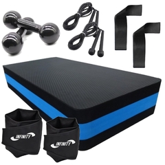 Kit funcional para treinos aeróbicos com Step Eva + 6 ítens