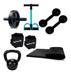 Kit Fitness Ginástica Aerobico Treino Em Casa 6 Itens