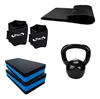 Kit 2 Step + Kettlebell + Colchonete + Caneleira 06 Kg