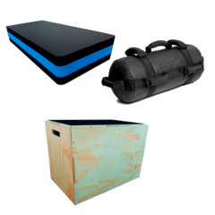 Kit Treino - Power Bag 15kg + Caixa Plyo 60x65x50cm + Step na internet