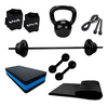 Kit Aeróbico Fitness Ginástica + Kit Pump 26kg