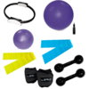 Kit Pilates - Faixa + Anel + Bolas + Bomba +Halter+Caneleira