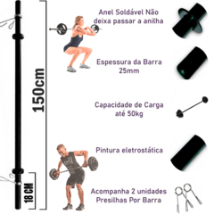 Treino Pump Barra Oca 150cm - Musculação Academia Funcional na internet