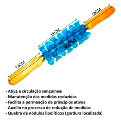 KIT MASSAGEM C ROLO VENTOSA + BOLA 7 E 9 CM + BOLA LACROSE - comprar online