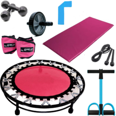 Kit Mini Jump + Caneleira 4 kg + HAlter 3 kg + produtos fit