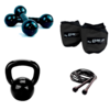 Kit - Corda + Caneleira 3kg + Halter 2kg + Kettlebell 4kg