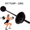 Kit Completo Body Pump C/barra E 20kg De Anilha Emborrachada Peso:2x10kg