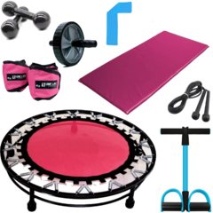 Kit Aeróbico para treino de Ginástica com Mini Jump + pesos