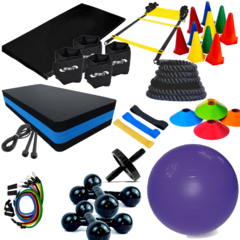 Kit Treino Step + Escada agilidade+acessórios fit