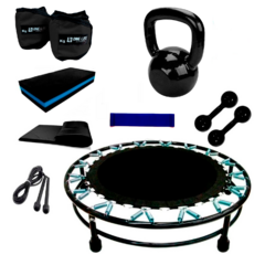 Kit Aeróbico Mini Jump + Acessórios Para Exercícios Fitness