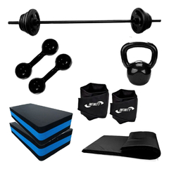 Kit Aeróbico Fitness Ginástica + Kit Body 10kg