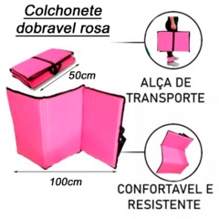 KIT ROSA COLCHONETE DOBRAVEL + CANELEIRA + CORDA + HALTER 3 - comprar online