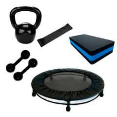 Kit Treino - Jump + Capa + Step + Halter + Band + Kettlebell