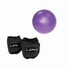 KIT FISIOTERAPIA BOLA 25CM E CANELEIRA 3KG P/ FORTALECIMENTO