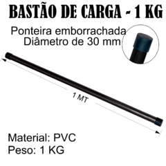 Kit 2 Bastão Pvc de Alongamento 1,3m 2kg + 1,0m 1kg - comprar online