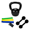 Kit Halter 3kg + Kettlebell 04kg+ Kit Mini Band