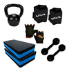 Kit 2 Steps + Kettlebell 8 Kg+ Caneleira 5kg + Halter + Luva