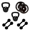 Kit Academia Treino Cross Halter + Anilha + Kettlebell