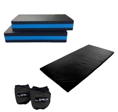 KIT PARA TREINO EM CASA 2 STEP + COLCHONETE + CANELEIRA 2 KG