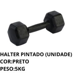 Halter Sextavado Pintado 1 ao 5 Kg "Unidade" - Treino em Casa Musculação Academia Crossfit Funcional Peso Para Braço - cheers Fitness