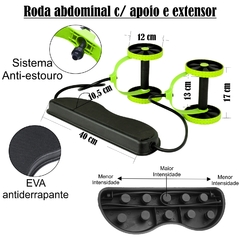 Kit Roda abdominal Extensor Jump Caneleira 3kg Colchonete - loja online