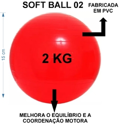 SOFF BALL 02 KG - BOLA TONIFICADORA FISIOTERAPIA - comprar online