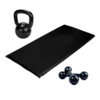 KIT FUNCIONAL COLCHONETE + PAR HALTER 4KG + KETTLEBELL 8KG