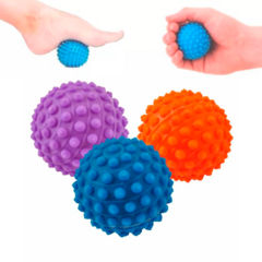 Kit Com 2 Bolinha Anti-stress Bola C/ Cravo Fisioterapia - cheers Fitness