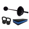 KIT STEP + BARRA + ANILHA 2x3KG & 2x2KG + KETTLEBELL 4KG