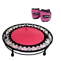 Jump Pink Profissional Cama Elástica + Caneleira2 KG Pink