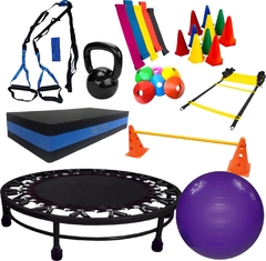 KIT FUNCIONAL COM JUMP + STEP + CONES + PRATOS + 6 ITENS