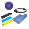 Kit Yoga Pilates Funcional C/ 6 Itens Bola Thera Band Anel