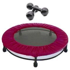 Cama Elástica Mini Jump 180kg+ Capa +halter emborrachado 2kg - comprar online