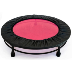 Jump Rosa Profissional Mini Cama Elástica + Capa Preta - cheers Fitness