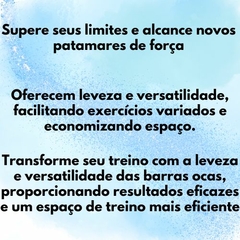 Kit 5 Barras P/ Body Pump Musculação Academia Com Presilhas - loja online