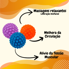 Kit Com 3 Bolas Cravos para fisioterapia - comprar online