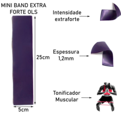 Imagem do Kit C/ 4 Mini Band - Leve, Médio. Forte E Extra Forte