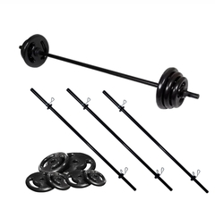 4x Kit Body Pump - Barra + 16 Kg De Anilhas + 4 anilhas 5kg Peso:2x5kg e 2x2kg e 2x1kg